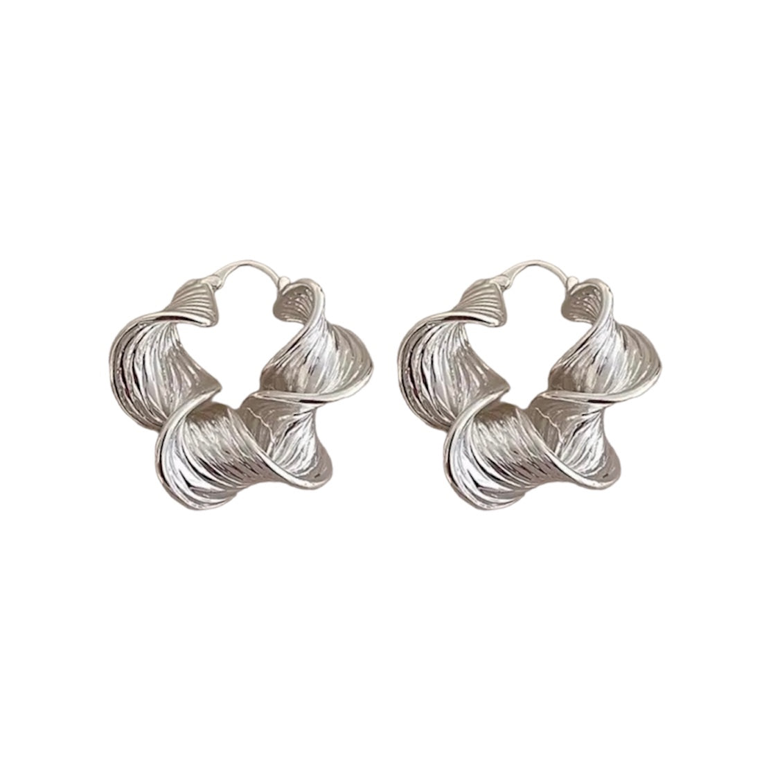 Rosalia Silver Hoop Earrings – By Kaylin
